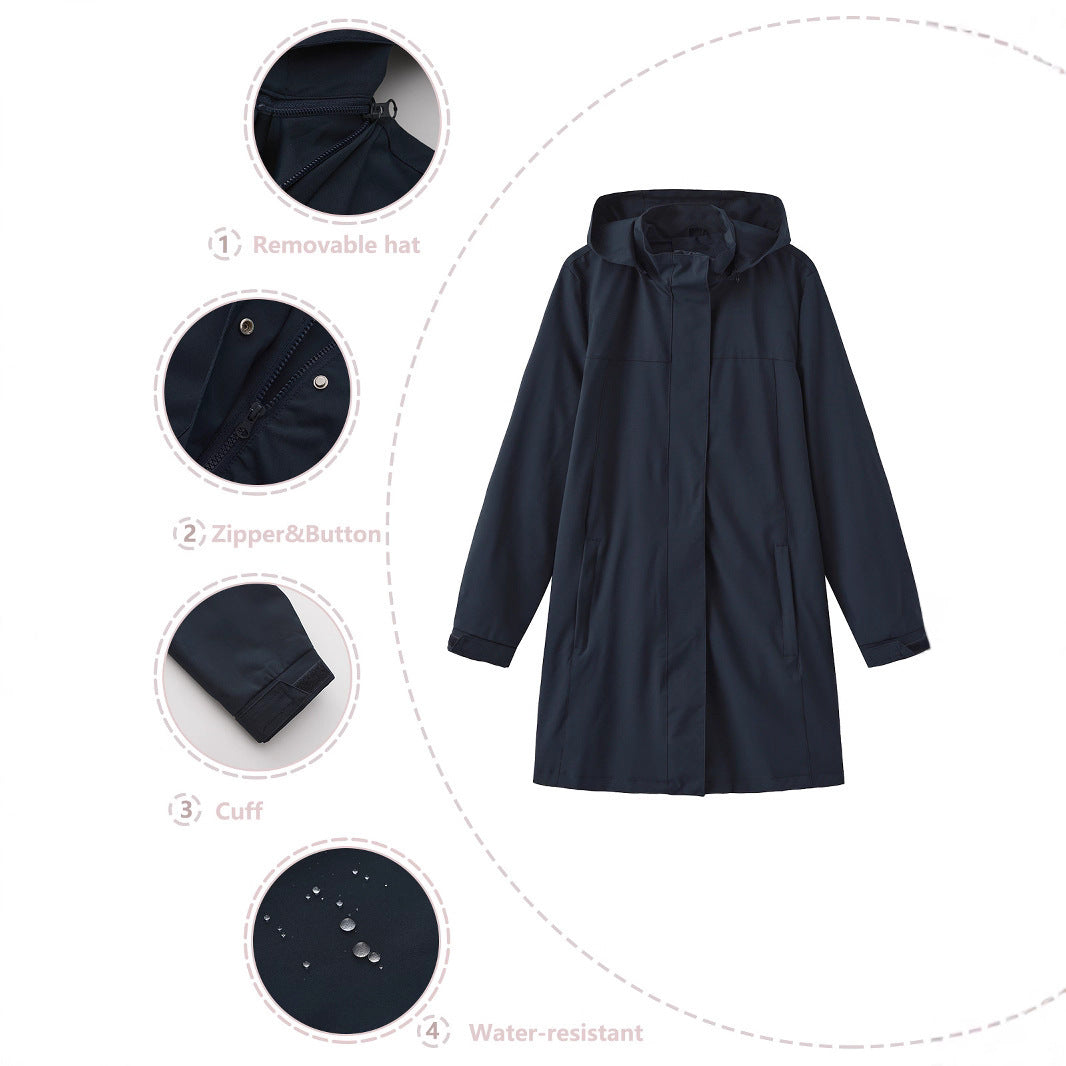 Women's Solid Color Long Sleeve Thin Coat European Size