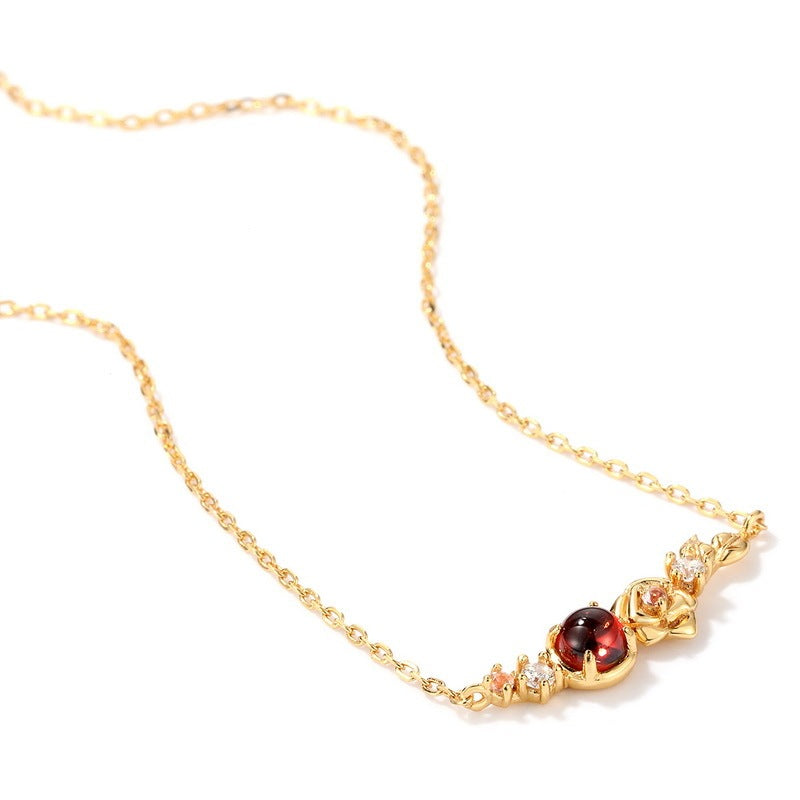 Vintage Rose Pomegranate Necklace
