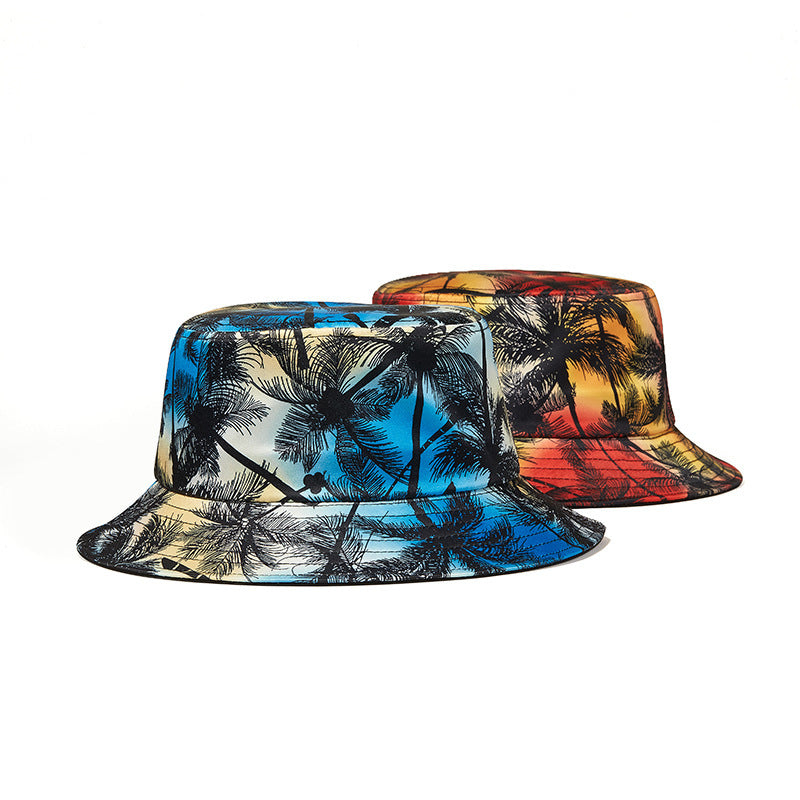 Coconut landscape print sunbath hat