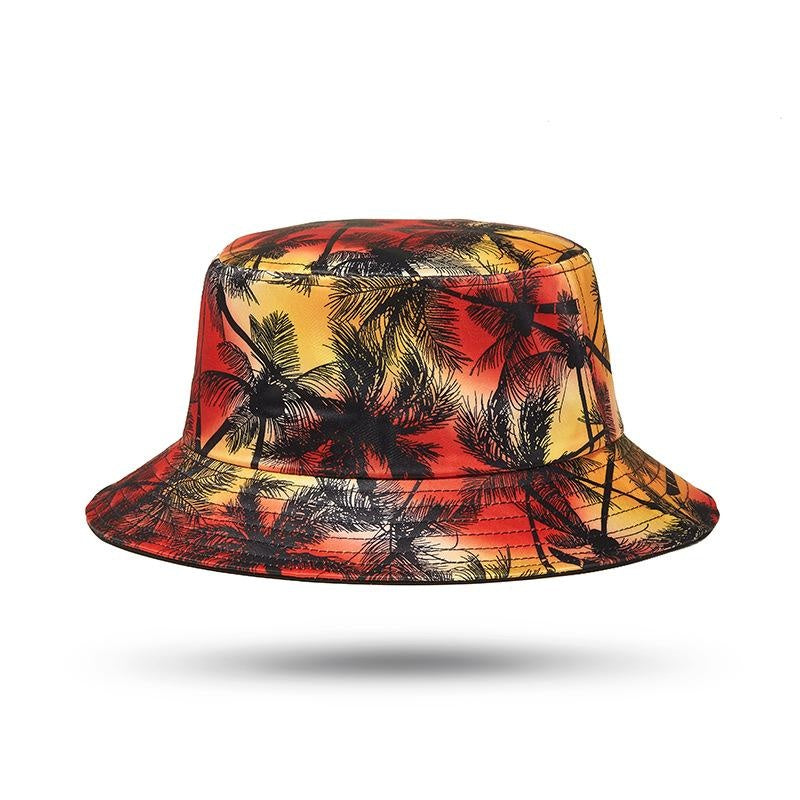 Coconut landscape print sunbath hat