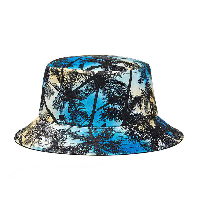Coconut landscape print sunbath hat