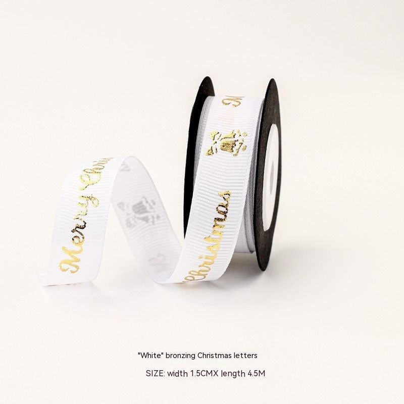 Christmas Gift Gilding Ribbon Christmas Eve Gift Box Packaging Thread Belt