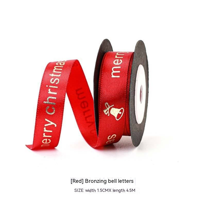 Christmas Gift Gilding Ribbon Christmas Eve Gift Box Packaging Thread Belt