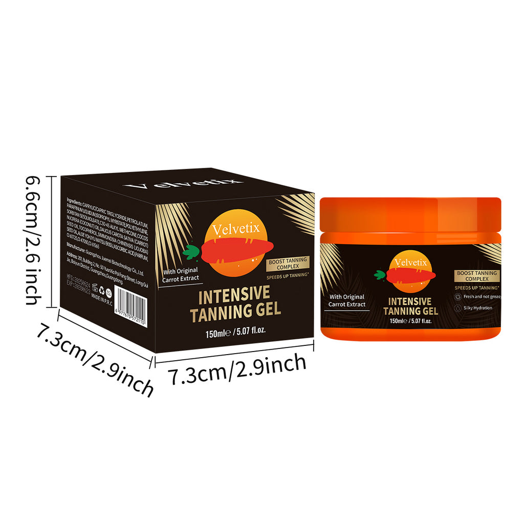 Velvetix Natural Tanning Gel -150ml Outdoor Tan Accelerator With Coconut & Sunflower Oils - Fast-Absorbing, Water-Resistant Glow For Women & Men
