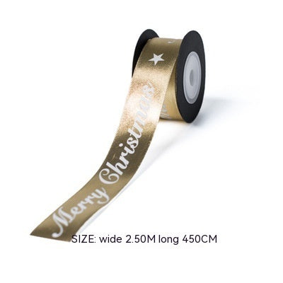 Christmas Gift Gilding Ribbon Christmas Eve Gift Box Packaging Thread Belt