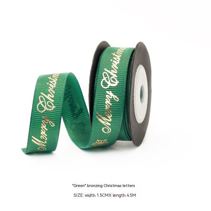 Christmas Gift Gilding Ribbon Christmas Eve Gift Box Packaging Thread Belt