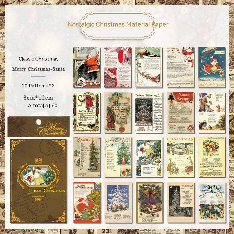 Yuxian Material Paper Nostalgic Christmas Series