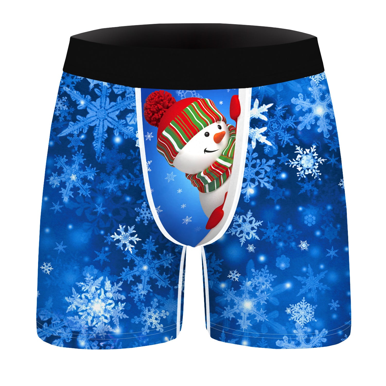 Christmas Snowman Digital Printing Men's Shorts
