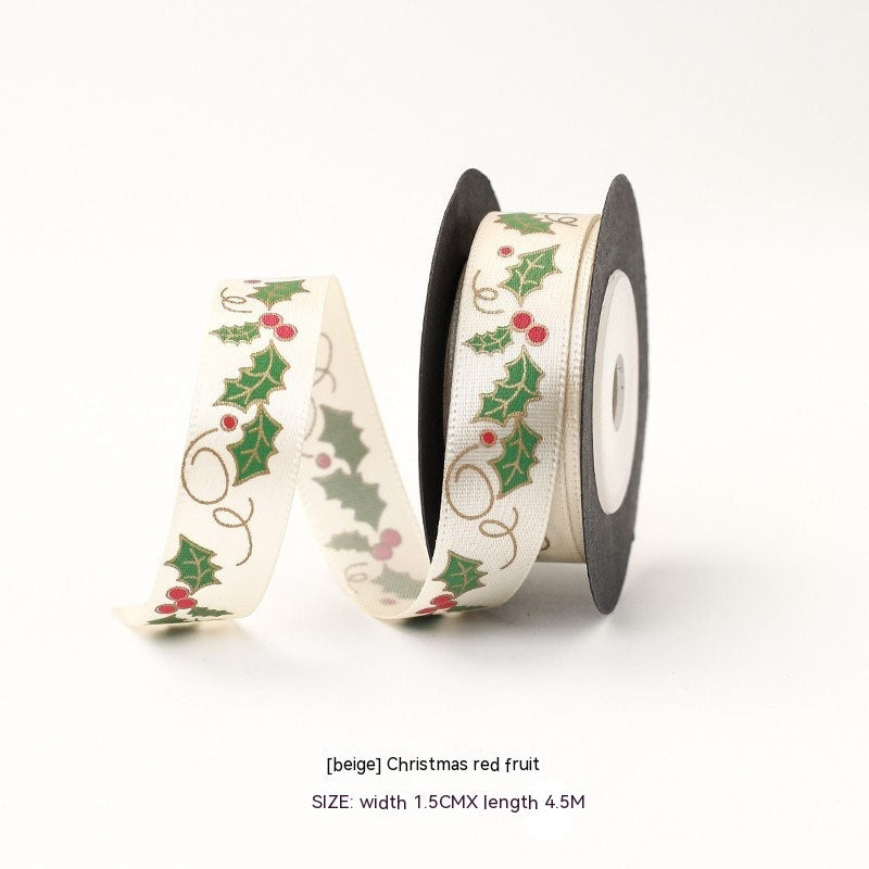 Christmas Gift Gilding Ribbon Christmas Eve Gift Box Packaging Thread Belt