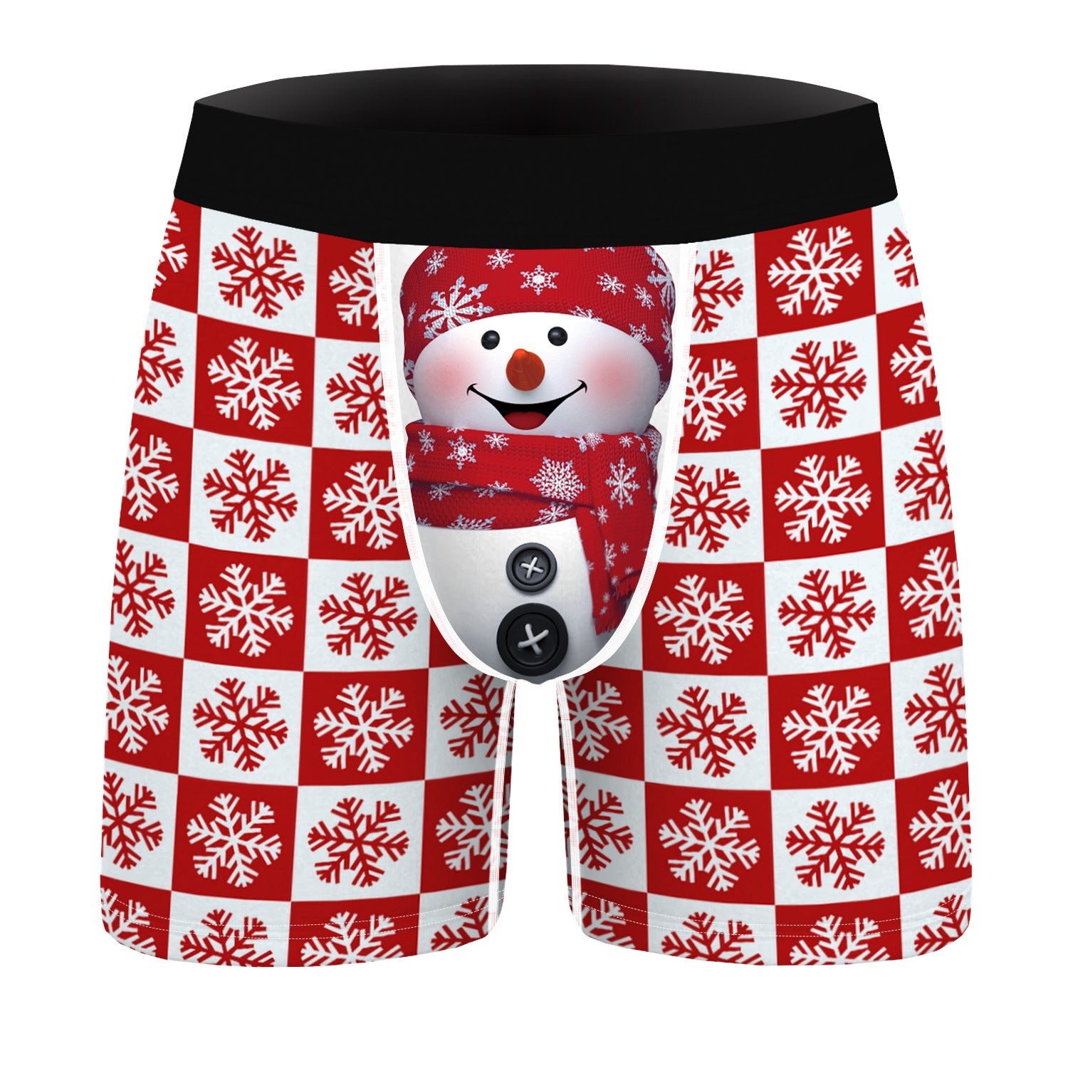 Christmas Snowman Digital Printing Men's Shorts