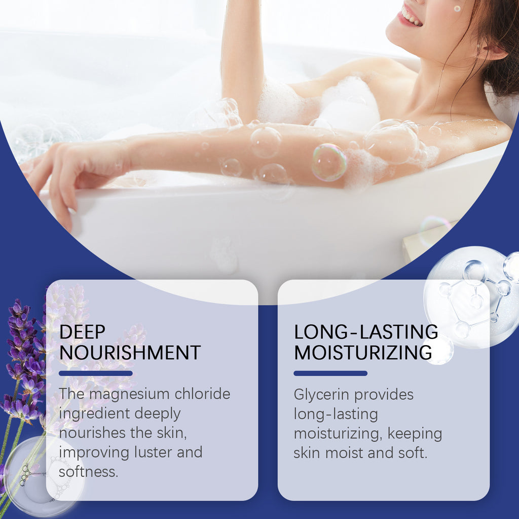Lavender Magnesium Bath Sheet Nourishing Moisturizing Cleaning